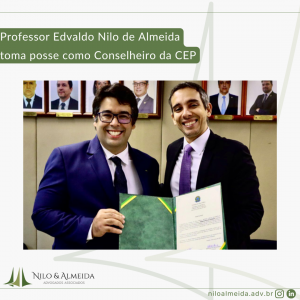 Professor Edvaldo Nilo de Almeida toma posse como Conselheiro da CEP